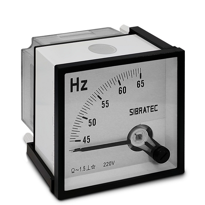 Frequencímetro Analógico 220V Medição 45-65Hz Padrão 72x72mm