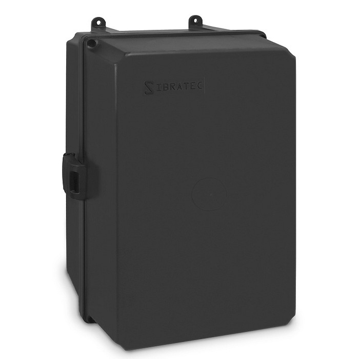 Quadro de Comando Caixa Plástica Preta M 28x18x14cm para Montagem de Materiais Elétricos - C281814