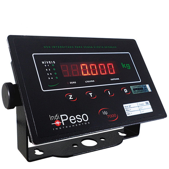 Indicador de Peso 4 Saídas Relé + Analógica + RS485 + RS232 175x115mm Aprovado Inmetro - IDP7000-PLUS