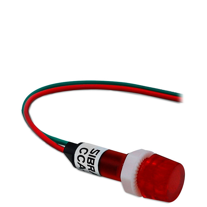 Sinaleiro LED Vermelho 12V-24V Padrão 9mm - Tipo "Olho de Boi"