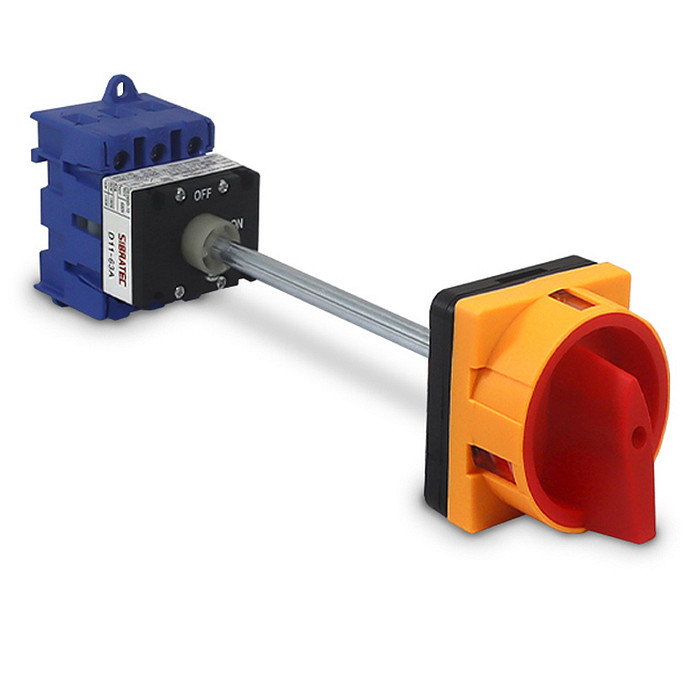 Chave Liga Desliga Rotativa 63A 3 Polos com Haste para Porta de Painel - D11-63A