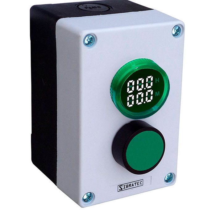Kit Botoeira Horímetro Digital 220V + Botão Start Stop Reset Minuteria
