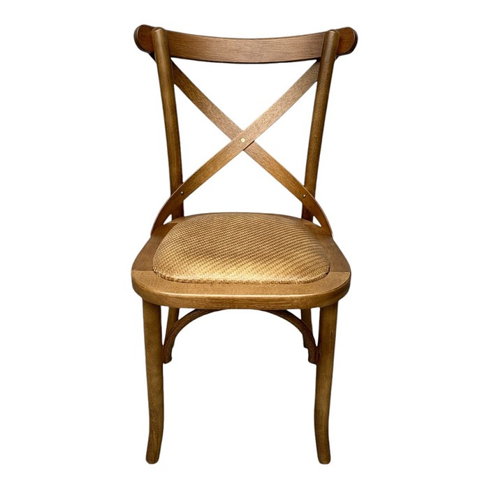 Cadeira Espanha Assento Rattan Cor Castanho