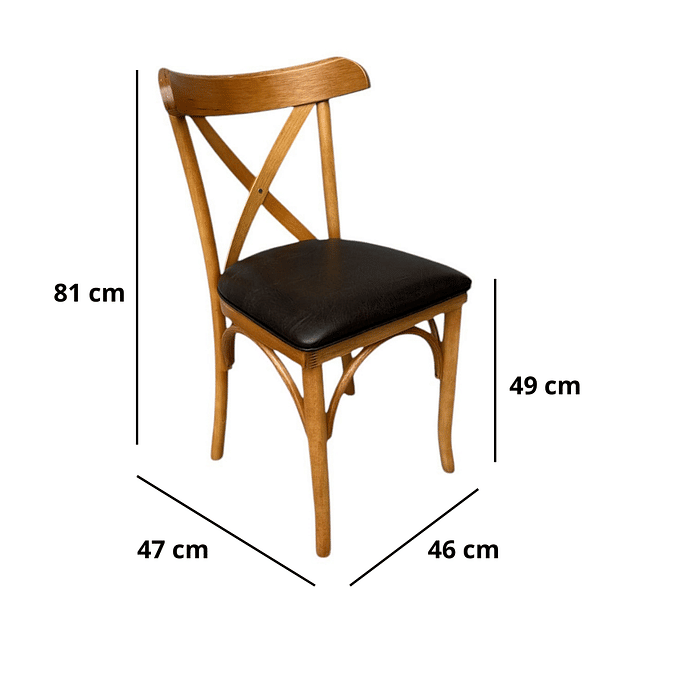 Cadeira Madri Cor Mel Assento Courissimo Cafe
