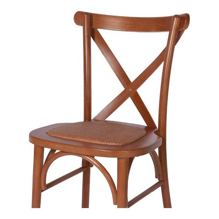 Cadeira Espanha Para Eventos E Restaurante Empilhavel Assento Rattan Castanho