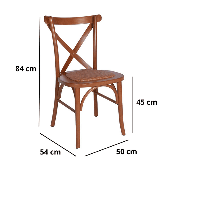 Cadeira Espanha Empilhável Assento Rattan Palinha