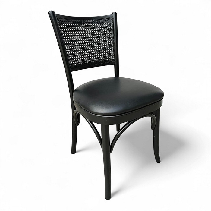 Cadeira Luxemburgo Cor Preta Assento Estofado Courissimo Preto