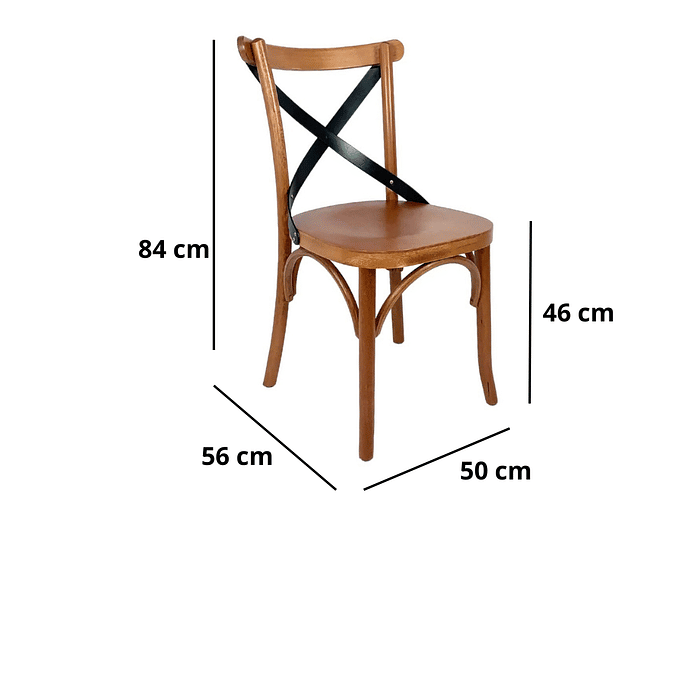 Cadeira Espanha Gourmet Verniz Mel E X Laqueado Preto