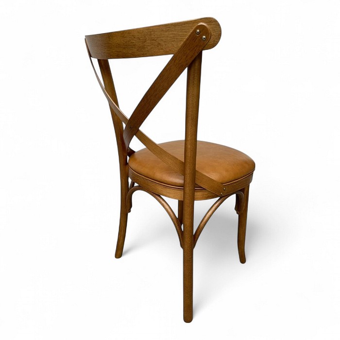 Cadeira Espanha no Castanho com Assento em Itapema Camel