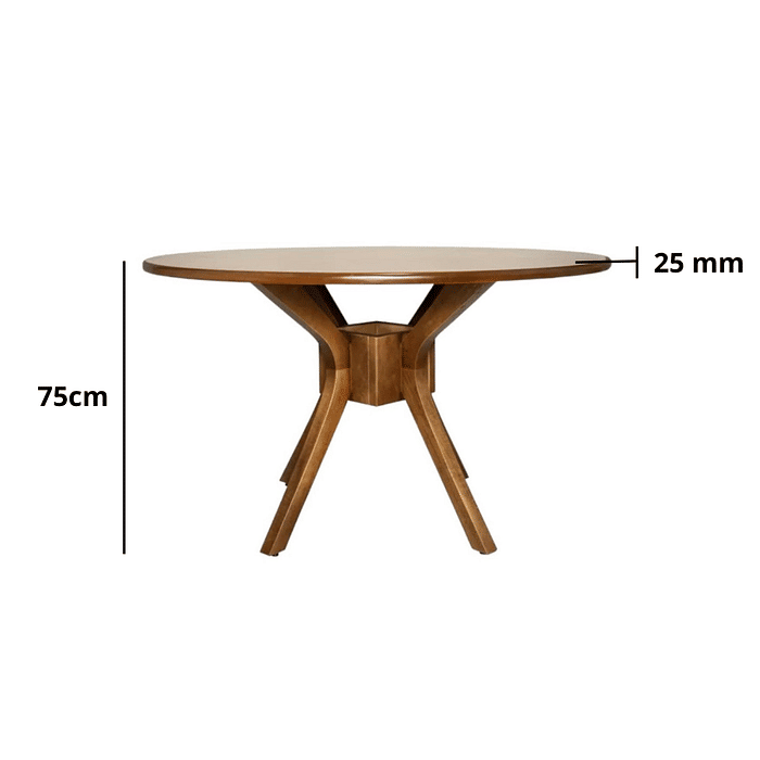 Mesa Rio Laminada Elegante e Resistente em Castanho