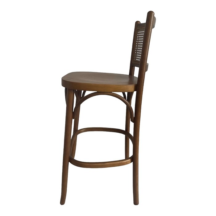 Banqueta Luxemburgo em Madeira Nobre Castanho Ergonômica