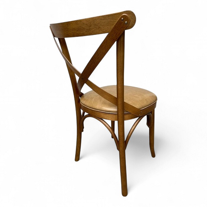 Cadeira Espanha no Castanho com Assento em Itapema Bege