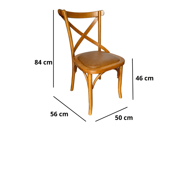 Cadeira Espanha Castanho Assento Em Madeira Maciça Estofado Itapema Camel