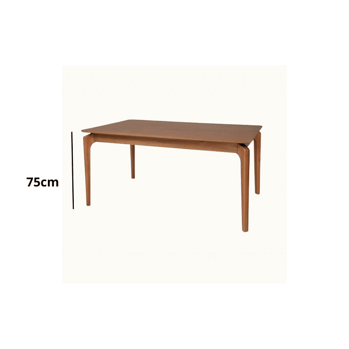 Mesa Colômbia para sala de jantar cor castanho tampo castanho