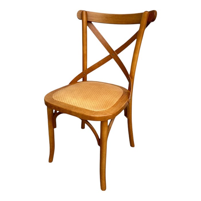 Cadeira Espanha Assento Rattan no Verniz Mel