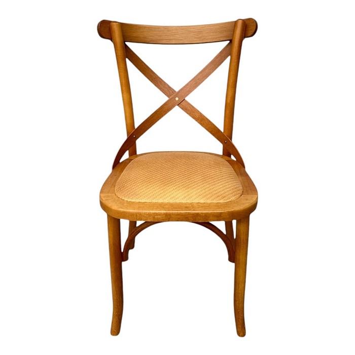 Cadeira Espanha Assento Rattan no Verniz Mel
