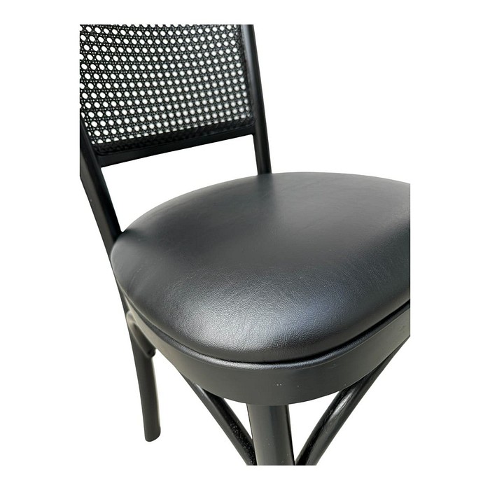 Cadeira Luxemburgo Cor Preta Assento Estofado Courissimo Preto