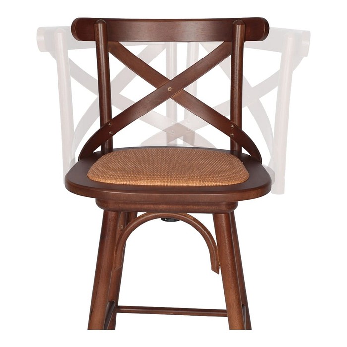 Banqueta Espanha Giratória Assento Rattan