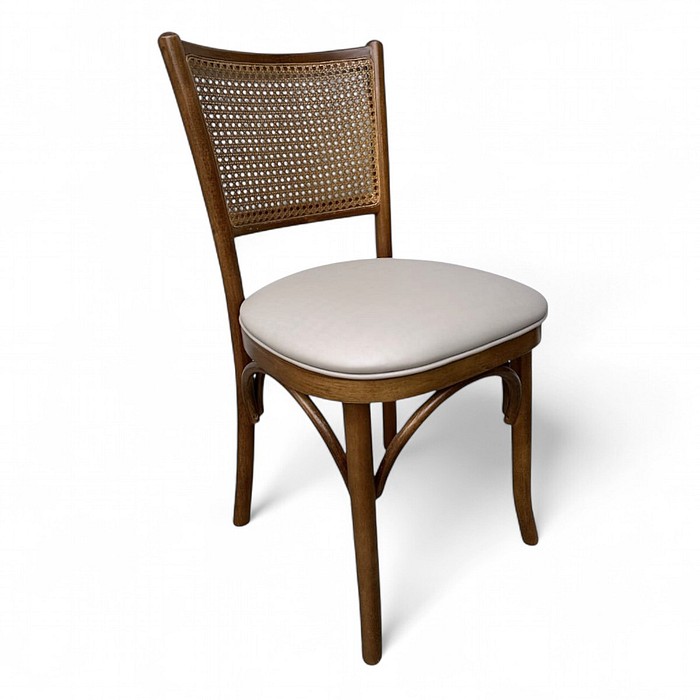 Cadeira Luxemburgo Cor Castanho Assento Estofado Facto Fendi