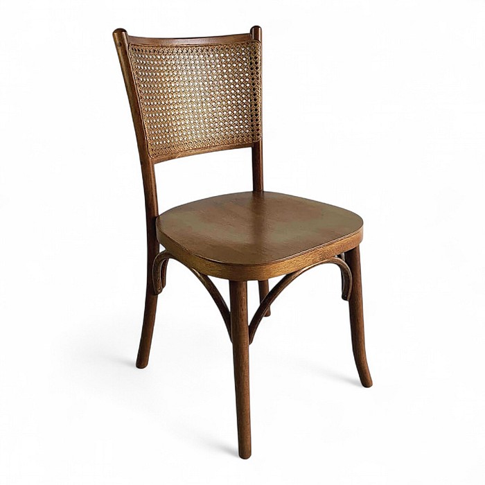 Cadeira Luxemburgo Anatômica em Madeira Nobre Cor Castanho