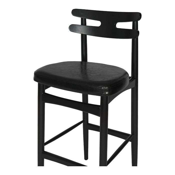 Banqueta Hw Preta Assento Courissimo Preto