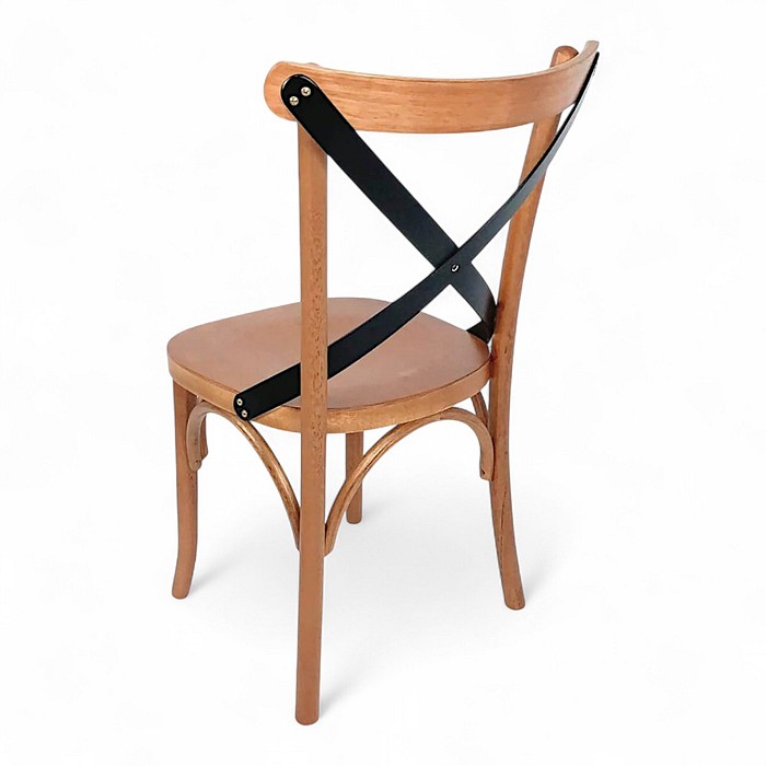 Cadeira Espanha Gourmet Verniz Mel E X Laqueado Preto