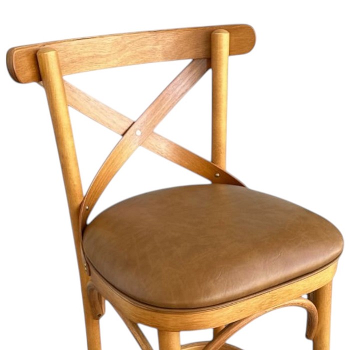 Banqueta Espanha Cor Mel Assento Itapema Camel