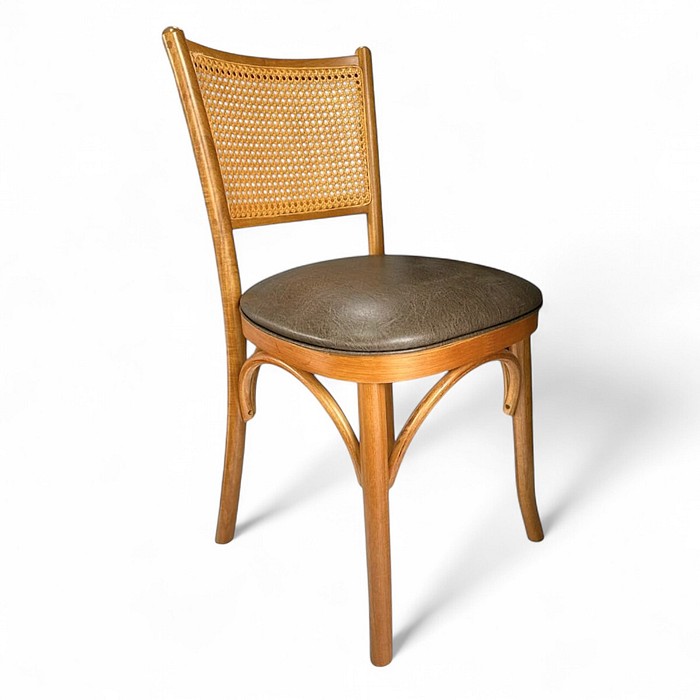 Cadeira Luxemburgo Cor Mel Assento Estofado Courissimo Rato