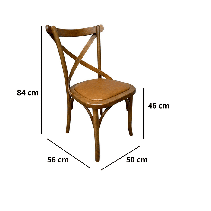 Cadeira Espanha Mel Assento Em Madeira Maciça Estofado Itapema Camel