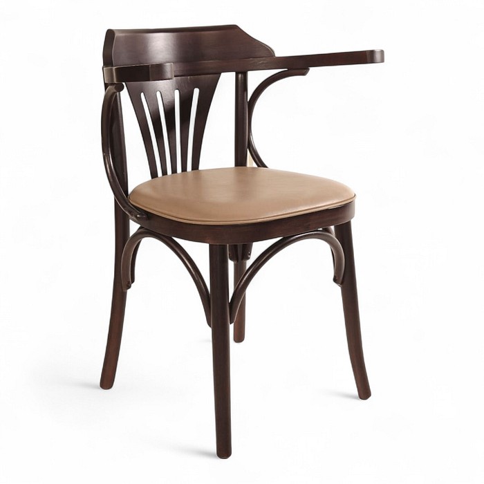 Cadeira Alemanha Com Braços Estofado Courissimo Bege