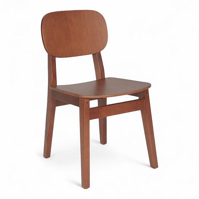 Cadeira Vila Rica Ergonomica em Madeira Maciça Castanho