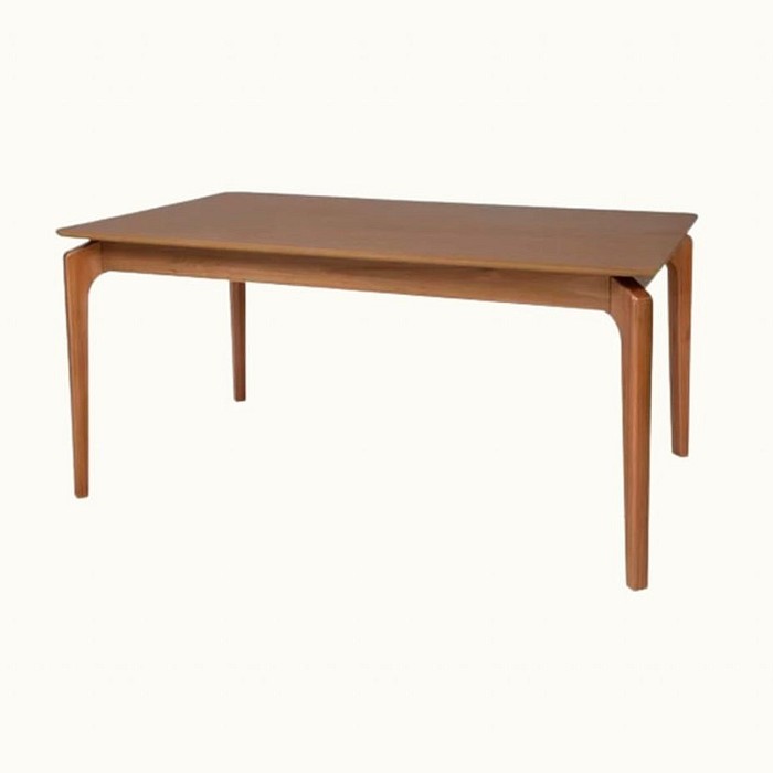 Mesa Colômbia para sala de jantar cor castanho tampo castanho