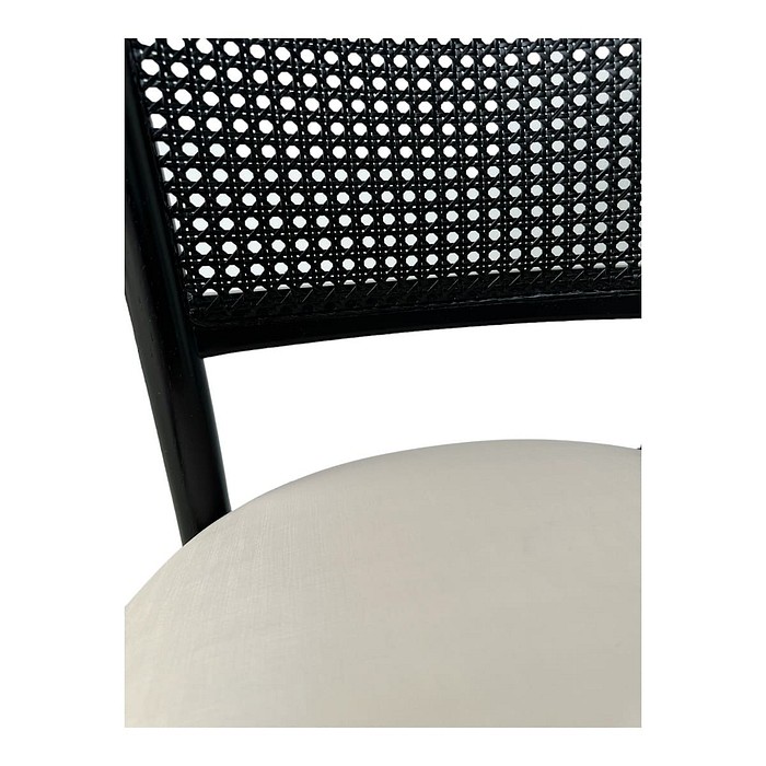 Cadeira Luxemburgo Cor Preta Assento Estofado Facto Fendi