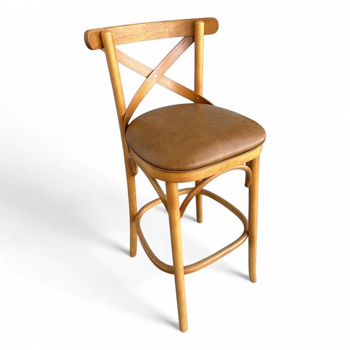 Banqueta Espanha Cor Mel Assento Itapema Camel