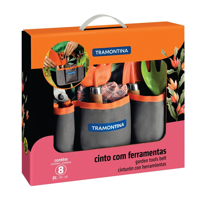 Kit Ferramentas Tramontina para jardinagem Cinto 8 peças
