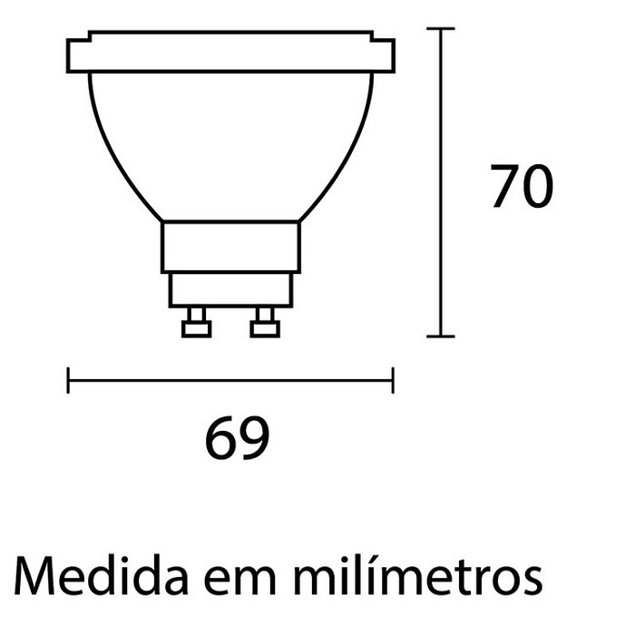 Lampada Led Blumenau AR70 4,8W GU10 Bivolt