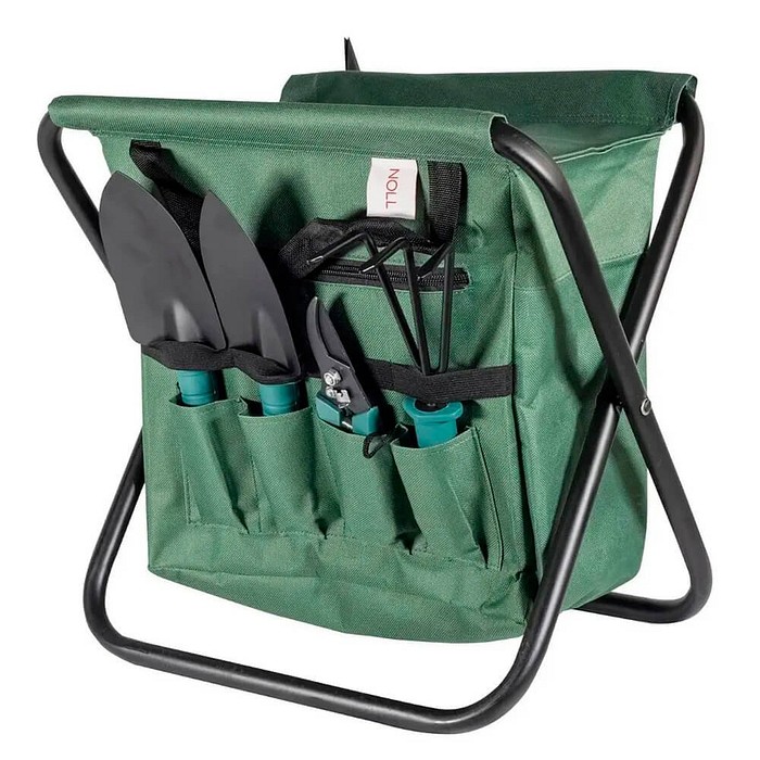 Kit Jardinagem Noll 8 Peças com Banquinho
