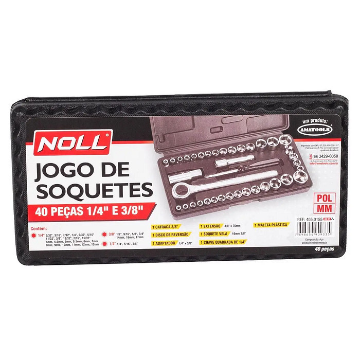 Jogo de Soquetes Noll 40 peças