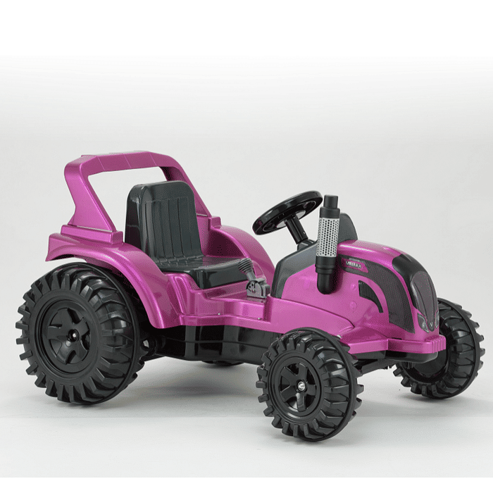 Trator Big Valtra Pink 12v com caçamba