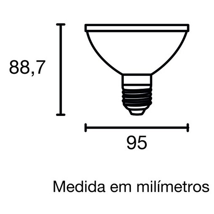 Lampada Led Blumenau PAR30 IP65 9,8W 2.700k E27 Bivolt