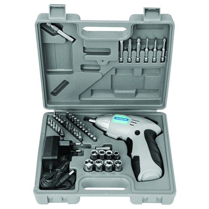 Parafusadeira a Bateria Tramontina 3,6V 46 Peças Uso Doméstico