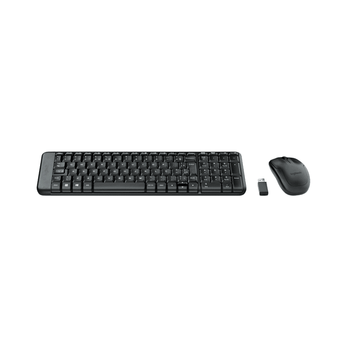 Combo Teclado e Mouse Sem Fio Logitech MK220 Design Minimalista ABNT2 Pilhas Inclusas 920-004431
