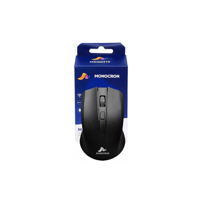 Mouse Sem Fio 2.4Ghz Monocron Preto MN4W310