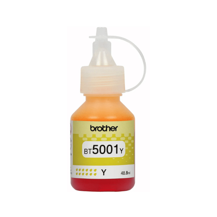 Tinta Brother BT-5001Y BT5001Y Original Amarelo para InkTank DCP-T300 DCP-T500W DCP-T820DW MFC-T4500DW Refil 48,8ml