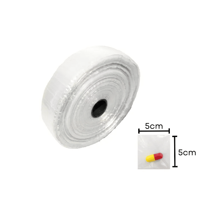 Bobina Para Unitarização de Remédios Transp. 5x5cm - 10.000 unidades