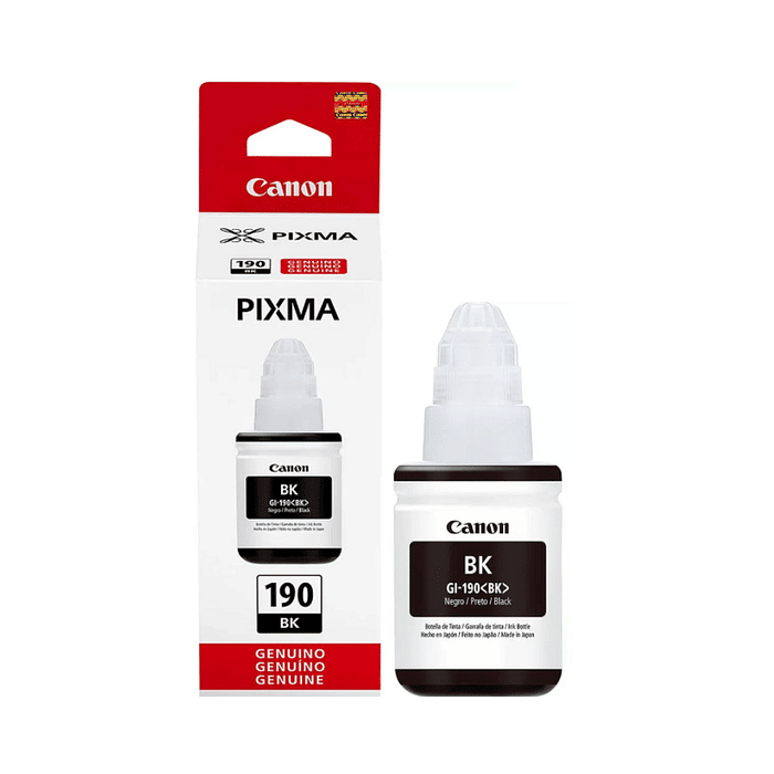 Tinta Canon GI-190K GI-190 GI190 Black Original para Pixma Maxx G1100 G2100 G3100 G3102 G4100 G3111 Refil de 135ml