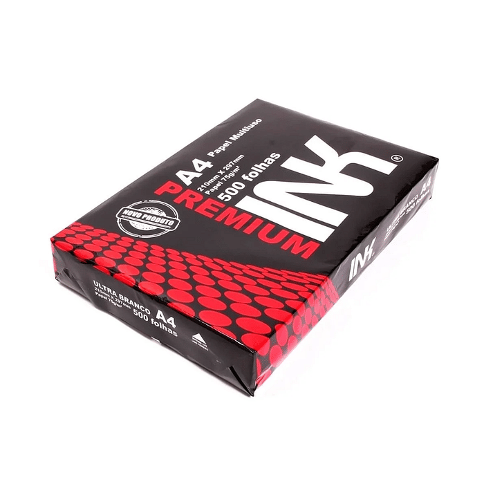 Papel Sulfite A4 75g 500 Folhas Ink Premium 210mm 297mm Branco - Offset 75g
