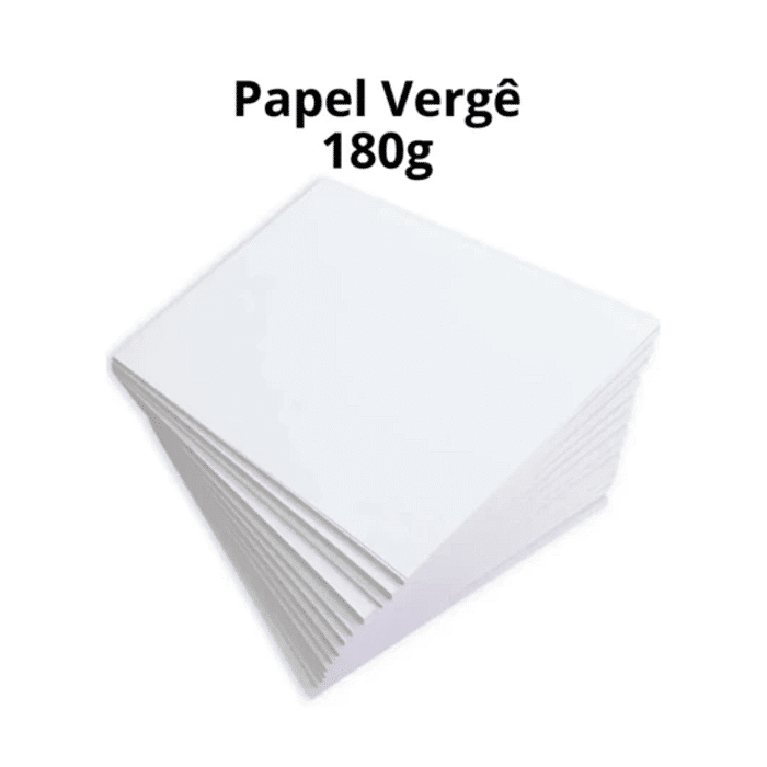Papel Vergê 180g Texturizado A4 Branco 50 Folhas Masterprint
