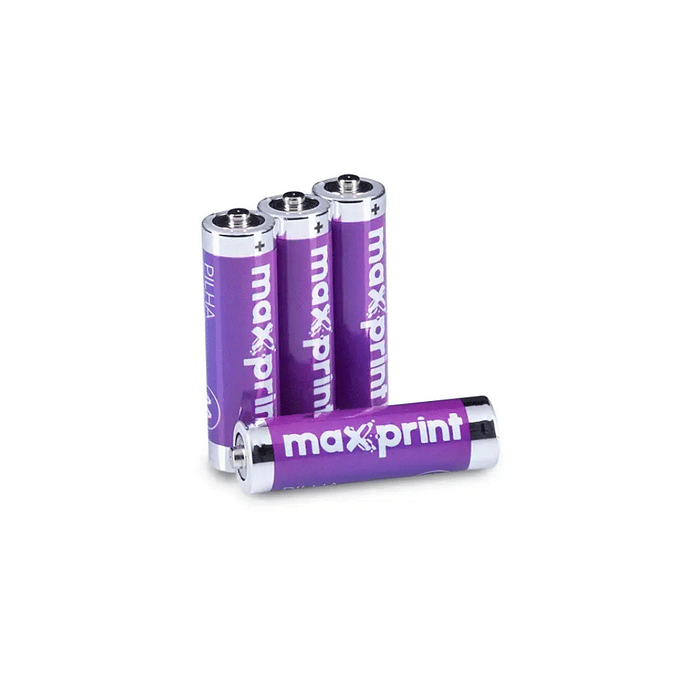 Pilha Zinco AA c/ 4 unidades - 1,5v - Maxprint