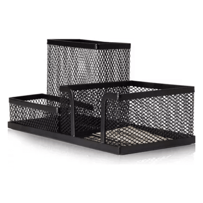 Porta Lápis/Clips/Lembretes Preto Aramado Preto